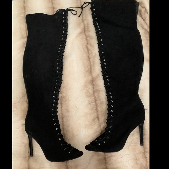 thigh high heels size 12